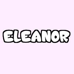 Coloriage prénom ELEANOR