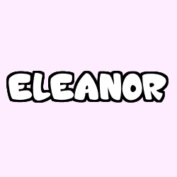 Coloriage pr&eacute;nom ELEANOR