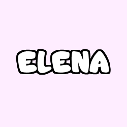 Coloriage prénom ELENA
