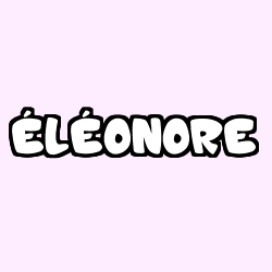 Coloriage pr&eacute;nom &Eacute;L&Eacute;ONORE