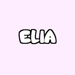 Coloriage pr&eacute;nom ELIA