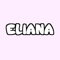 Coloriage pr&eacute;nom ELIANA