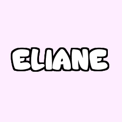 Coloriage pr&eacute;nom ELIANE