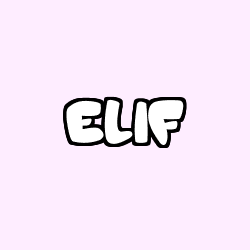 Coloriage prénom ELIF