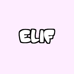 Coloriage pr&eacute;nom ELIF