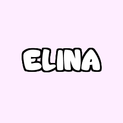 Coloriage prénom ELINA