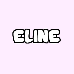 Coloriage pr&eacute;nom ELINE