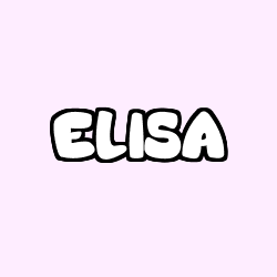 Coloriage prénom ELISA
