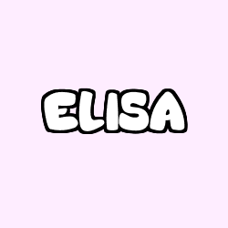 Coloriage pr&eacute;nom ELISA