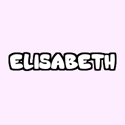 Coloriage prénom ELISABETH