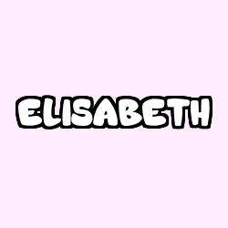 Coloriage pr&eacute;nom ELISABETH