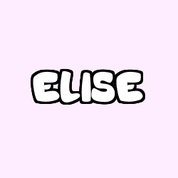 Coloriage prénom ELISE
