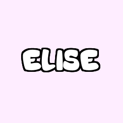 Coloriage pr&eacute;nom ELISE