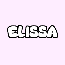 Coloriage prénom ELISSA