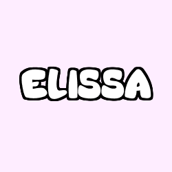 Coloriage pr&eacute;nom ELISSA