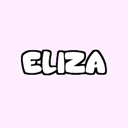 Coloriage pr&eacute;nom ELIZA