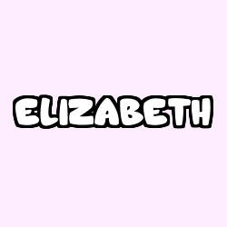 Coloriage prénom ELIZABETH
