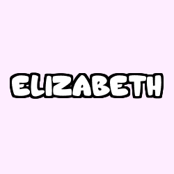 Coloriage pr&eacute;nom ELIZABETH