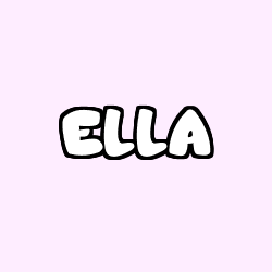 Coloriage prénom ELLA