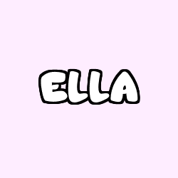 Coloriage pr&eacute;nom ELLA