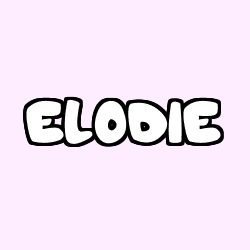 Coloriage pr&eacute;nom ELODIE