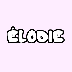 Coloriage pr&eacute;nom &Eacute;LODIE