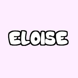 Coloriage prénom ELOISE