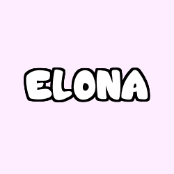 Coloriage prénom ELONA