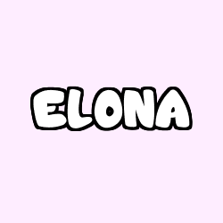 Coloriage pr&eacute;nom ELONA
