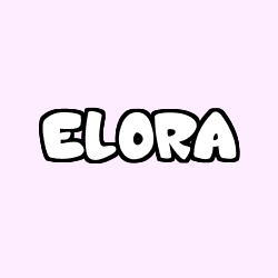 Coloriage prénom ELORA