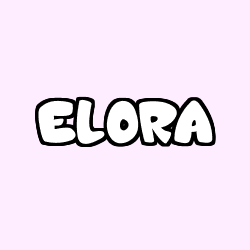 Coloriage pr&eacute;nom ELORA