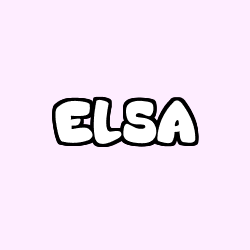 Coloriage prénom ELSA