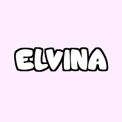 Coloriage prénom ELVINA