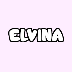 Coloriage pr&eacute;nom ELVINA