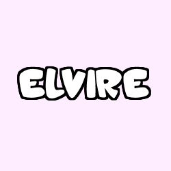 Coloriage pr&eacute;nom ELVIRE