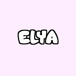 Coloriage prénom ELYA