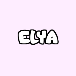 Coloriage pr&eacute;nom ELYA