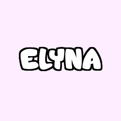 Coloriage pr&eacute;nom ELYNA
