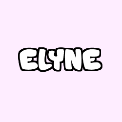 Coloriage prénom ELYNE