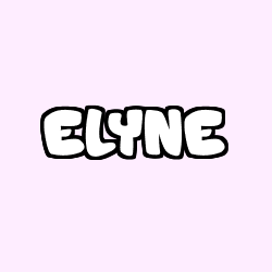 Coloriage pr&eacute;nom ELYNE