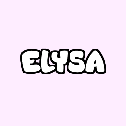 Coloriage prénom ELYSA