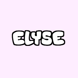 Coloriage prénom ELYSE