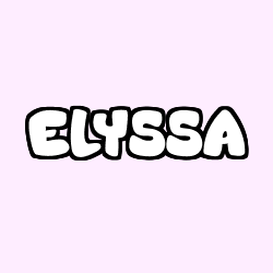 Coloriage prénom ELYSSA