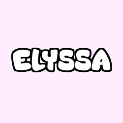 Coloriage pr&eacute;nom ELYSSA