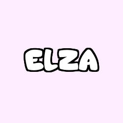 Coloriage pr&eacute;nom ELZA
