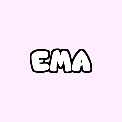 Coloriage pr&eacute;nom EMA