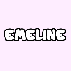 Coloriage prénom EMELINE