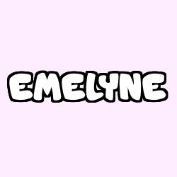 Coloriage pr&eacute;nom EMELYNE