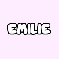Coloriage prénom EMILIE