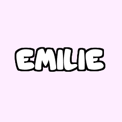 Coloriage pr&eacute;nom EMILIE